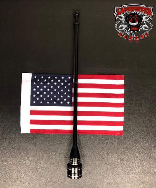 Universal rack-mount flag holder with USA flag | LGA-2240 | Lamonster Garage