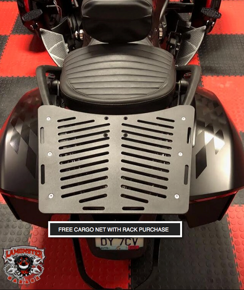 IPS PackRack Luggage Rack for Can-Am Spyder F3 / F3-S / F3-T | LG-1067 | Lamonster Garage
Shown on 2016 Can Am Spyder F3-T
FREE CARGO NET WITH RACK PURCHASE