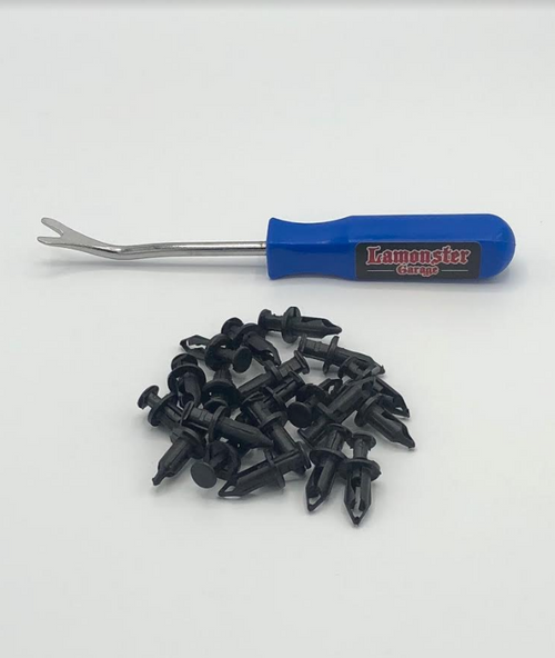 PUSH PIN REMOVAL TOOL with 20PC PUSH PINS (LG-4009) by Lamonster