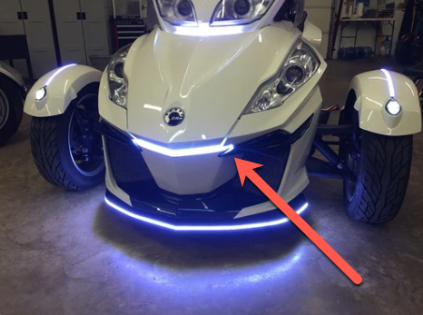 RT BRIGHT "SPYCLOPSII" LED LIGHT FOR UNDER THE FRONT LIP OF THE HOOD (SPY-209) | Lamonster Garage