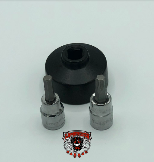 1330 Oil Change Essential Tools (LG-4031) - Lamonster Garage
INCLUDED: T45 Torx, 6MM Allen, 36MM (All 3/8 drive)