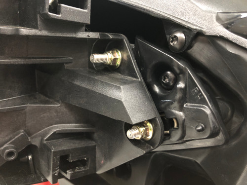 Can-Am Spyder F3 and RT mirror vibration fix kit | LG-1090 | Lamonster Garage
Stainless steel studs from kit
Reuse stock locking nuts