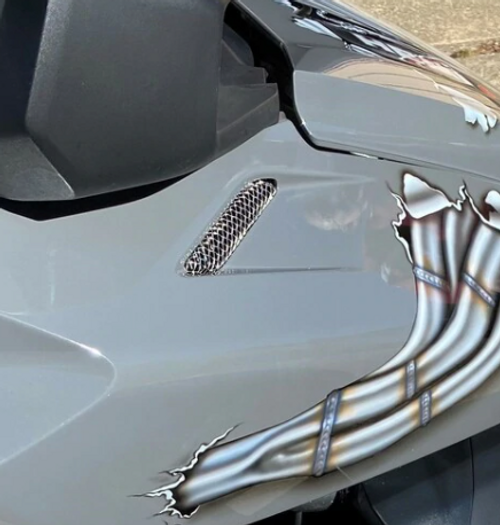 CAN AM SPYDER RT 2020-UP,  UPPER STAINLESS STEEL VENT GRILLES (SPY-431)