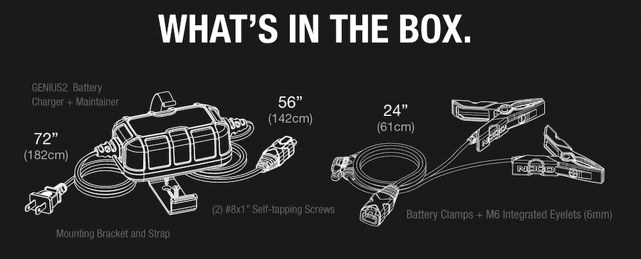 NOCO® GENIUS2 6V/12V 2-Amp Smart Battery Charger (GENIUS2) - Lamonster  Garage®