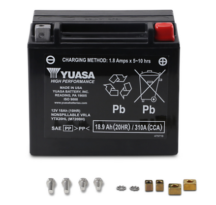 High Performance AGM Maintenance-Free Battery (YUASA) (YTX20HL