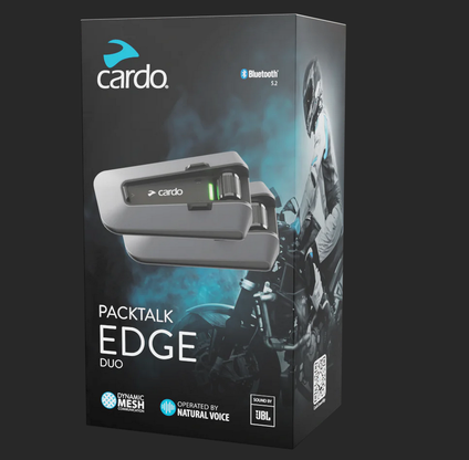 Cardo Packtalk Edge DUO Pair | Bluetooth Helmet Communicators