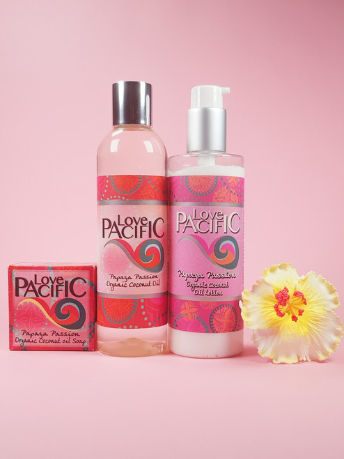 Love Pacific set Oil, Body Lotion & Soap Papaya Passion  LP319