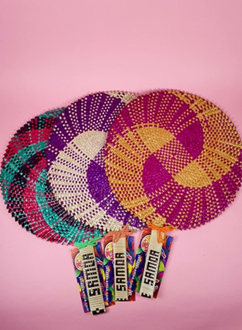 Samoan Fan Multi Color Set of 3 