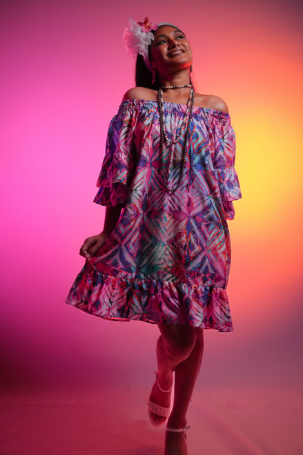 Nuanua Dress Tapa Pink
