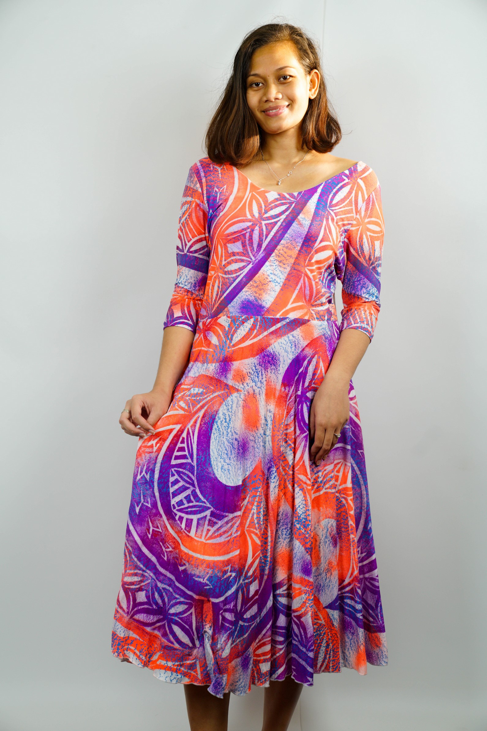Samoan Dress PURPLE - SZ 18 - Janet's
