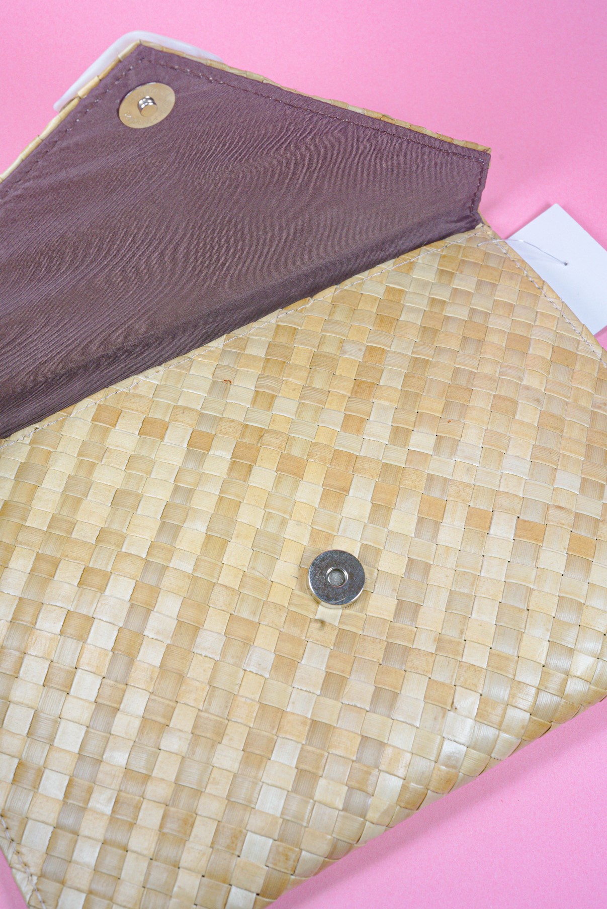 LARGE CLUTCHPURSE W/SHELL WHT