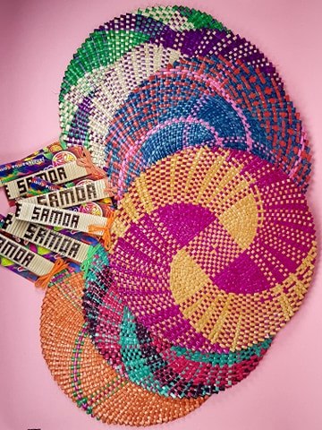 Samoan Fan Multi Color Set of 6