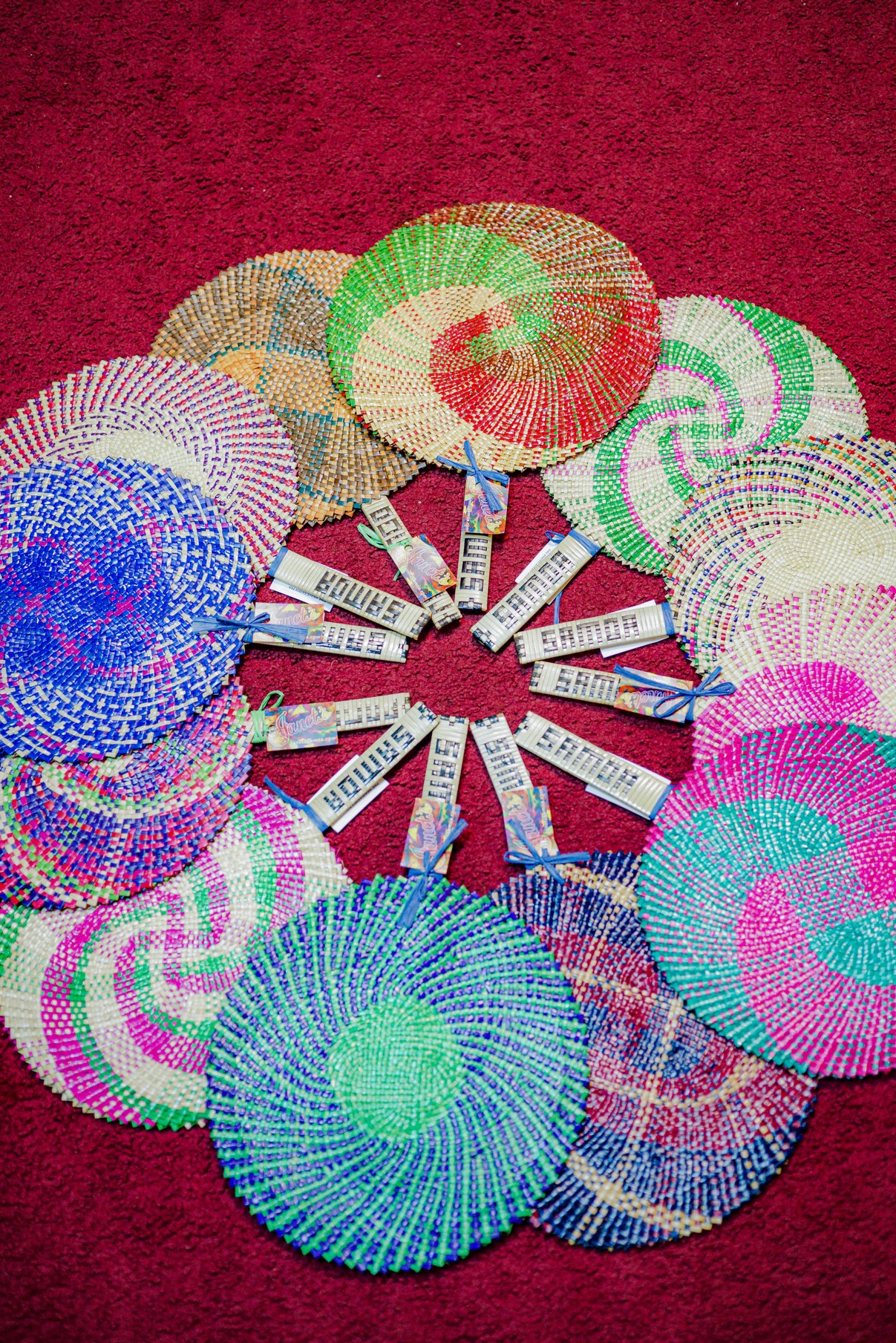 Samoan Fan Multi Color Set of 12