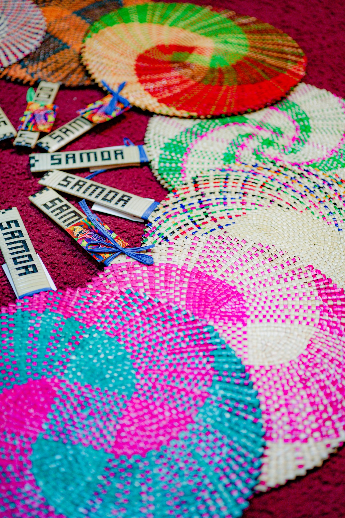 Samoan Fan Multi Color Set of 12