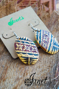 Painted Coconut Earring JIPE01