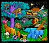 Noah's Night Sky - Velvet Coloring Poster