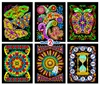 Geometric Butterflies, Ladybugs, Apple, Aztec, Flower Power, Hourglass (6-Pack)