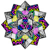 Zig Zag Fuzzy Mandala