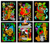Christmas Animals 6-Pack Fuzzy Velvet Coloring Posters