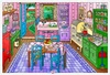 Granny's Kitchen  - Giant Coloring Poster for Kids and Adults