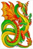 Dragon Coil  - Giant Fantasy Coloring Poster for Kids and Adults