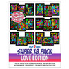 Super 18 Pack of Fuzzy Velvet Coloring Posters (Love Edition)
