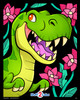 T-Rex Fun - Kids Fuzzy Velvet Dinosaur Coloring Poster