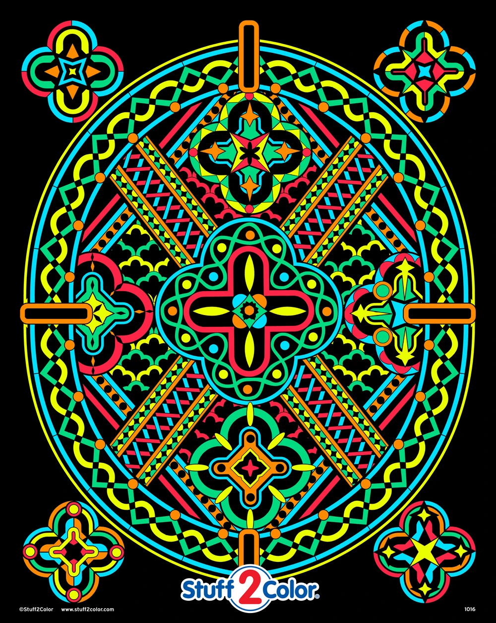 Abstract Pattern - Fuzzy Velvet Poster to Color