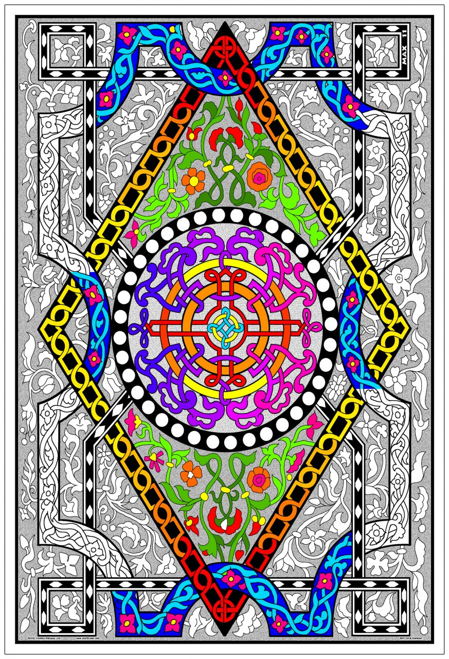 Circle Diamond - Giant Coloring Poster