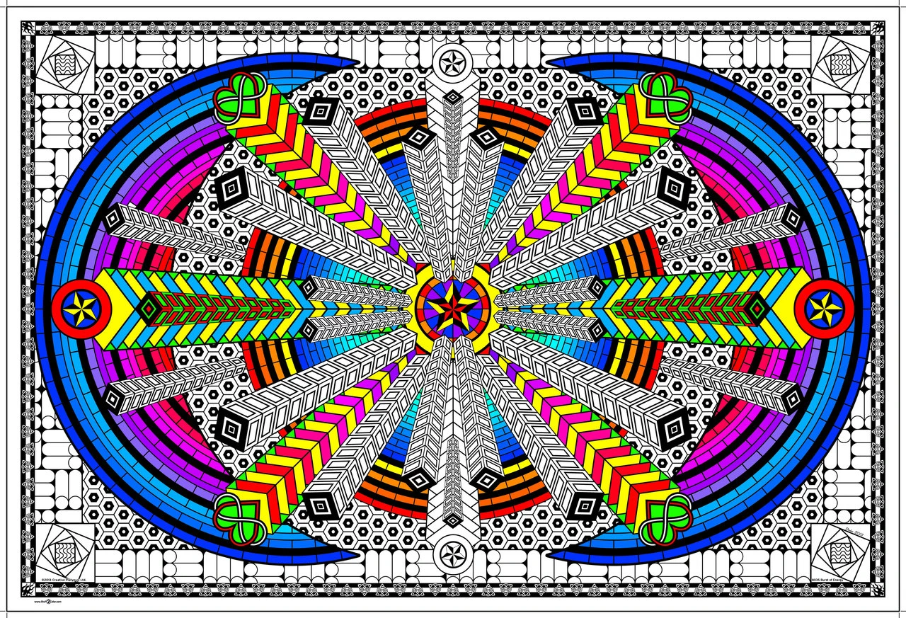 Burst of Energy - Giant Coloring Poster