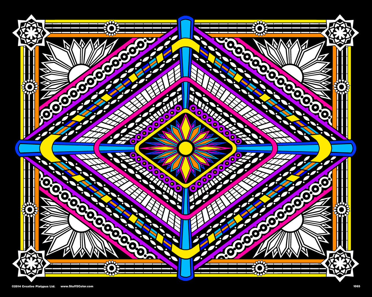 Geo Beacon - Velvet Coloring Poster