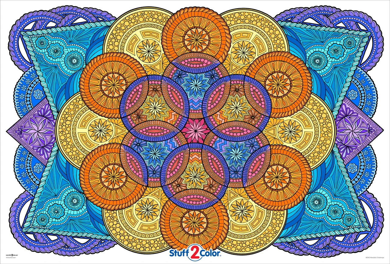 Mandala Challenge - Giant Coloring Poster
