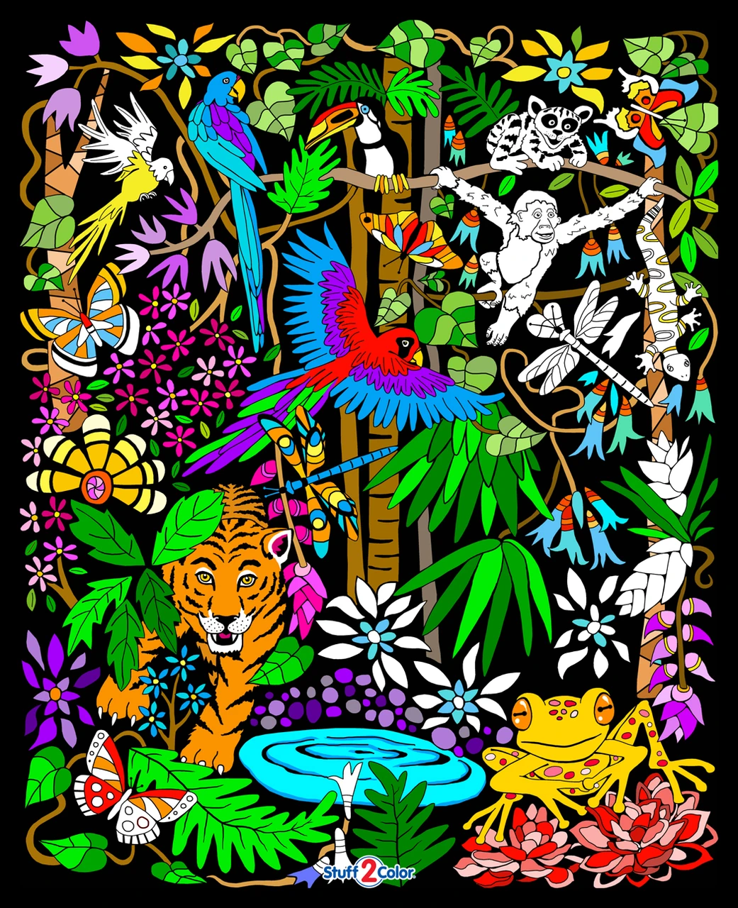 Rainforest - 16x20 Fuzzy Velvet Poster