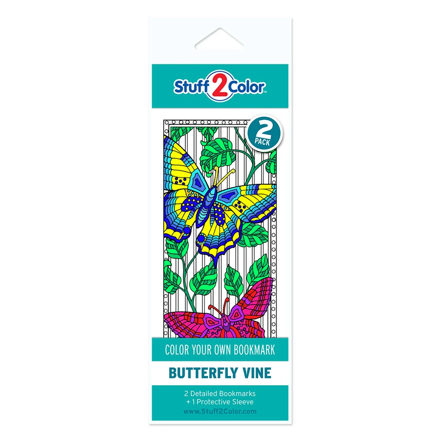 Butterfly Vine - Coloring Bookmark (2 Pack)