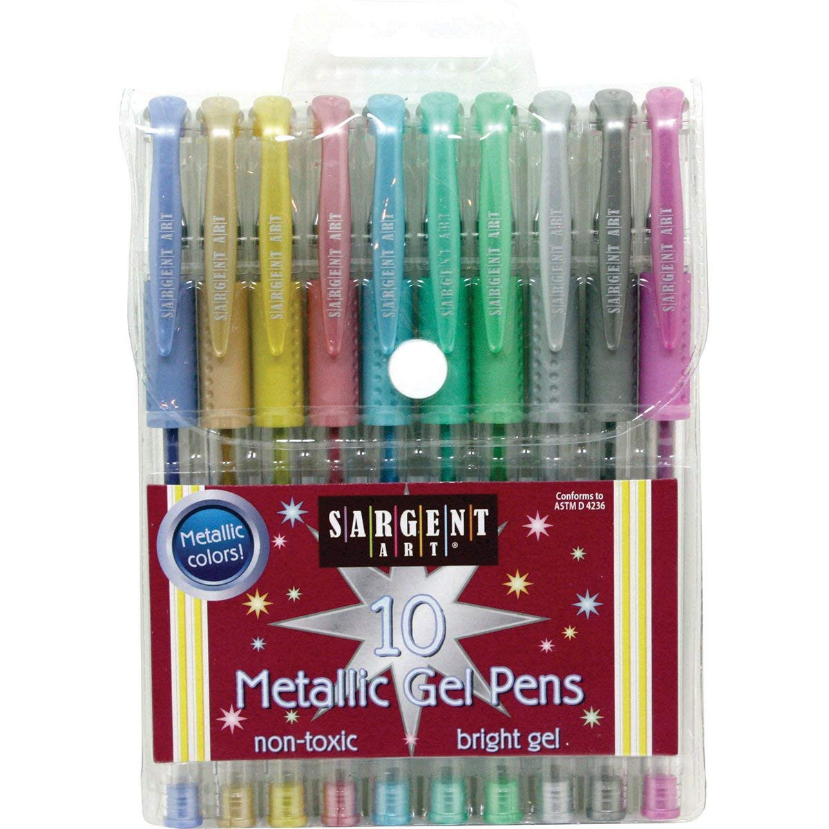 Sargent Art Metallic Gel Pens 10-pack