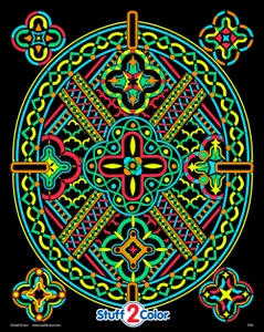 Abstract Pattern - Fuzzy Velvet Poster to Color