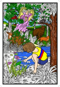 Wild Angel - Giant Coloring Poster for All Ages