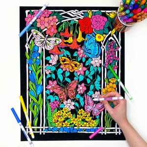 Butterflies and Flowers - Kids and Adults Fuzzy Poster