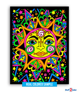 Super 18 Pack Fuzzy Velvet Coloring Posters (Original Edition)