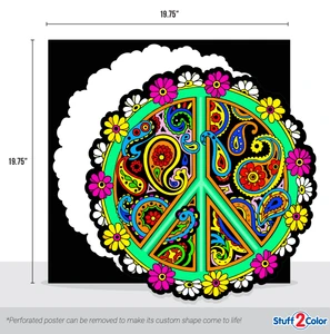 Peace Sign - Fuzzy Coloring Mandala