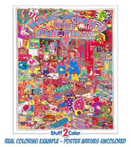 The World's Most Challenging Coloring Poster - Where Did I Put That - Giant Poster to Color