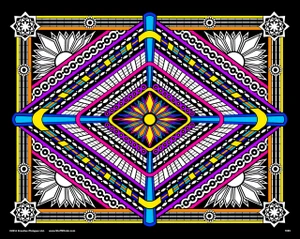 Geo Beacon - Velvet Coloring Poster