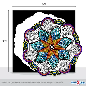 Pinwheel Fuzzy Mandala