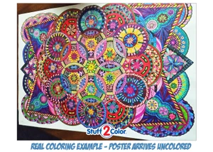 Mandala Challenge - Giant Coloring Poster