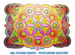 Mandala Challenge - Giant Coloring Poster