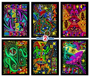 Cosmic - Fuzzy Velvet Coloring 6-Pack