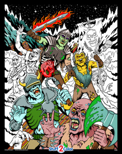 Zombieland - Fuzzy Coloring Poster