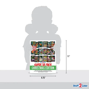 Super 18 Pack of Fuzzy Velvet Coloring Posters (Christmas Edition)