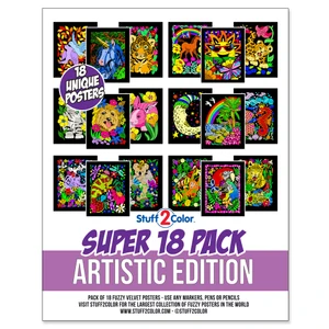 Pick 3 - Create Your Own Bundle of 54 Fuzzy Coloring Posters (Group Arts and Crafts, After School, Care Facilities)