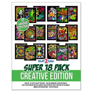 Pick 3 - Create Your Own Bundle of 54 Fuzzy Coloring Posters (Group Arts and Crafts, After School, Care Facilities)